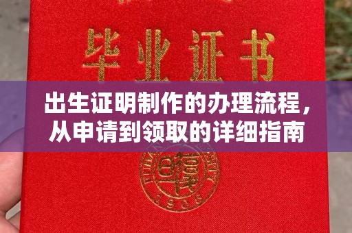 莒南出生证明制作的办理流程，从申请到领取的详细指南
