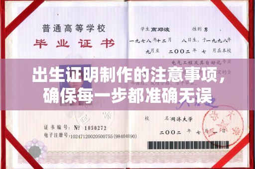 莒南出生证明制作的注意事项，确保每一步都准确无误
