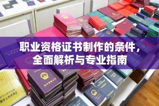 莒南职业资格证书制作的条件，全面解析与专业指南