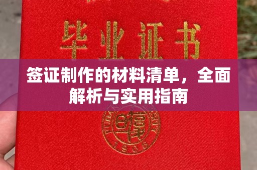 莒南签证制作的材料清单，全面解析与实用指南