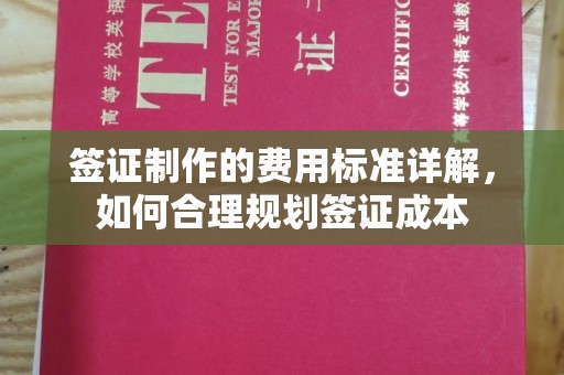 莒南签证制作的费用标准详解，如何合理规划签证成本